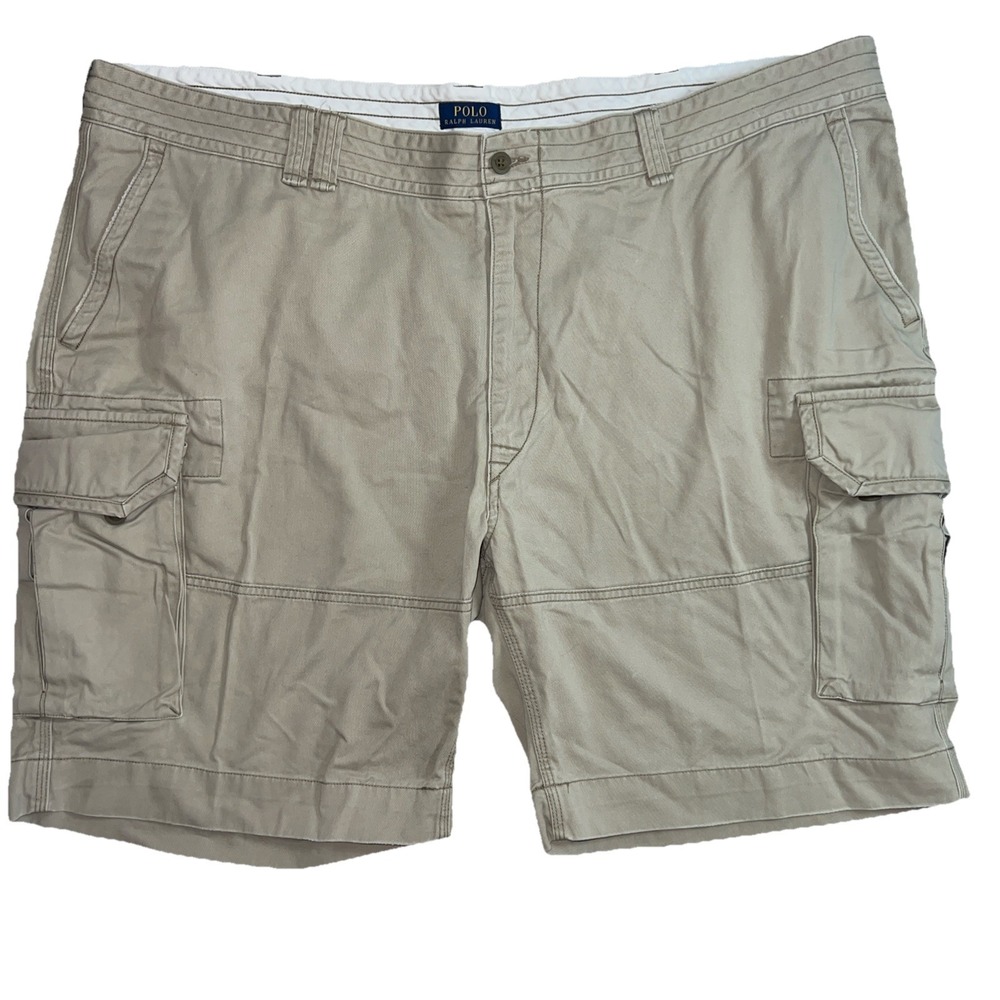 Polo Ralph Lauren Men's Big & Tall Classic Fit Twill Cargo Shorts‎ Tan Sz 52